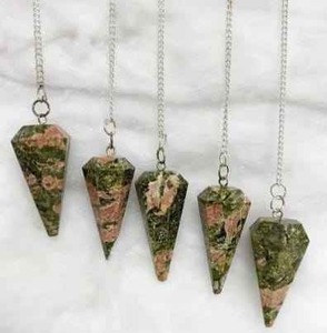 ลูกตุ้มขัดเงา unakite ทำด้วยมือสำหรับฝึกบำบัดทางจิตวิญญาณ - Product Image 6