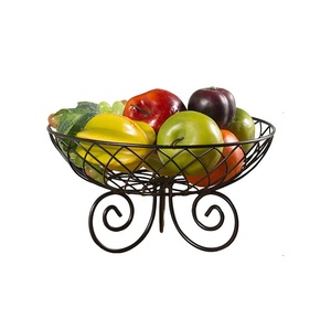 Panier de rangement pour fruits et légumes plaqué or Vaisselle décorative Panier à pain Panier en fil métallique solide et durable fait à la main - Product Image 3