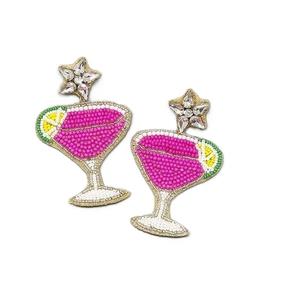 <b>Seed</b> Bead Drop Earrings Beaded Hens Design Earrings Jewelry Bohemian <b>Seed</b> Beads Drop Earrings Custom Color <b>Mix</b> - Product Image 3