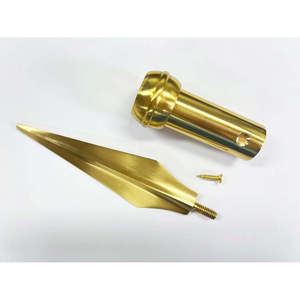 ปลายเสาธงทองเหลืองทรงสี่เหลี่ยมขนาดเส้นผ่านศูนย์กลาง 1 นิ้ว สำหรับเสาธงในร่มหรือเสาธงสำหรับขบวนพาเหรด - Product Image 4