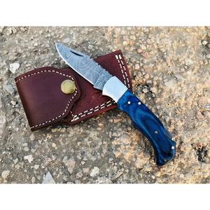 Jexmoo OEM personalizado hecho a mano multifuncional Damasco acero cuchillo de bolsillo Funda de cuero para regalo de aniversario padrino presente - Product Image 3