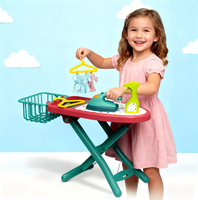 Ensemble de 6 pièces de jeu d'imitation de petits appareils électroménagers réalistes avec fer à repasser, fonction pulvérisation d'eau et planche à repasser - Jouet de jeu de rôle domestique