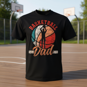 <b>Basketball</b> Dad T-Shirt For Fathers <b>Basketball</b> Lover <b>Gift</b> Black Crewneck - Product Image 3