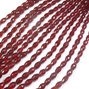 Cuentas de Granate Rojo Natural de Mozambique de Alta Calidad de Gems Valley, Hilo de 18 Pulgadas, Perforadas en el Centro, Facetadas, Corte en Forma de Lágrima, Sueltas - Product Image 6