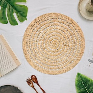 High Quality Handwoven <b>Round</b> Rattan Placemats <b>Table</b> Decorations and Accessories Wedding <b>Table</b> Decor Vietnam Factory - Product Image 2