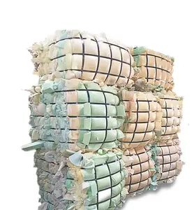 USA 100% Clean And Dry Mixed Color Leftover Foam Scrap Recycled Furniture Mattress Foam Waste Pu Foam Scrap In Bales
