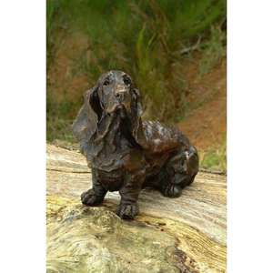 Sculpture de chien en Bronze coulé à la main Figurine décorative aux meilleurs prix Statue de chien de qualité supérieure pour les décors extérieurs - Product Image 1