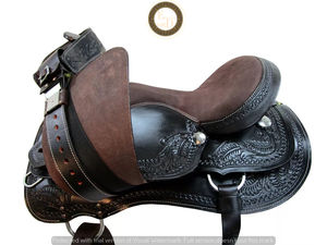 SAISHAS Premium Western DD cuero genuino barril Racing Show caballo sillín hecho a mano ligero rendimiento montar - Product Image 6