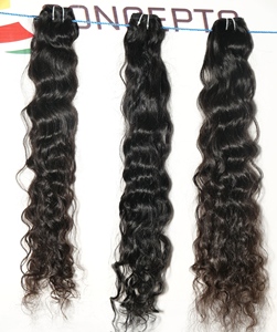 100% barato crudo sin procesar Natural 36 pulgadas ondulado paquetes proveedor virgen cutícula alineada Remy indio Extensiones de Cabello Humano Máquina - Product Image 3