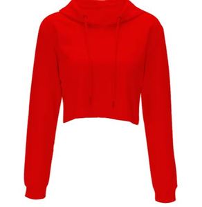 Factory Price <b>Ladies</b> Loose <b>Long</b> Sleeve Pullover Polyester Cotton Blank Oversize OEM Custom Crop <b>Top</b> Women's Hoodies - Product Image 6