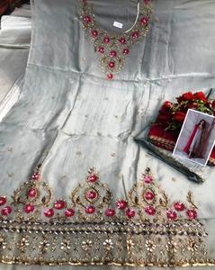 Designer moderne non cousu brodé à la main indien pakistanais fête porter des costumes pour les femmes Fashion-Forward Style traditionnel pour - Product Image 1