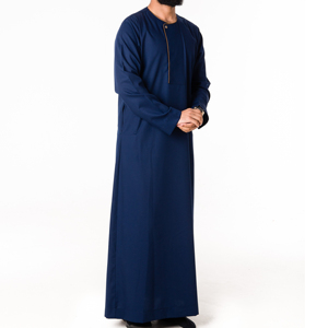 Thobe musulman avec poches personnalisées, vêtements islamiques, Jubba, thobe pour homme, couleur unie, design arabe, robe Daffah, robe saoudienne, fabrication sur mesure - Product Image 1