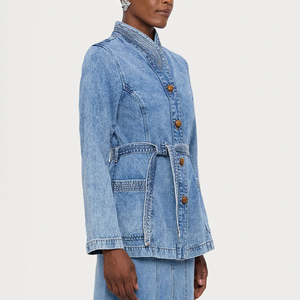 Chaqueta Vaquera de Mezclilla para Mujer OEM, Colección 2026, Mejor Precio, Hecha de Algodón, Ropa Exterior Informal, Chaqueta Vaquera Holgada - Product Image 3