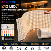 Feux LED en feuille de haute qualité 24V 10W 242 LED, flexibles, 1 LED/coupure, panneau LED multifonctionnel pour rétroéclairage de comptoirs en quartz et onyx