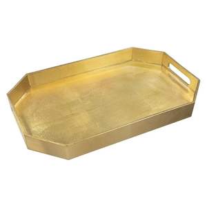 Forma rectangular Las más nuevas tendencias en bandejas de servicio de latón con el último estilo con funciones y asas - Product Image 1