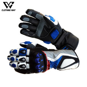 Gants de moto en cuir personnalisés en gros, écran tactile, rembourrés, protecteurs, respirants, légers, durables, imperméables, doigts complets - Product Image 2
