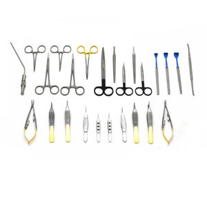 Ensemble d'instruments de chirurgie plastique en acier inoxydable, manuel, certifié MOL, ensemble d'instruments de blepharoplastie Seiff, fabricant en gros - Product Image 1