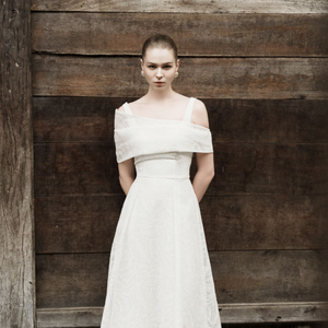 Mode de luxe robe d'été pour femmes DESI robe à épaules dénudées a-ligne 72% Viscose 28% Polyester mode vêtements pour femmes - Product Image 5