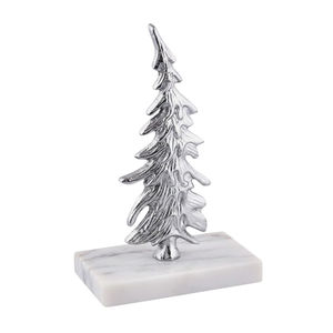 Elegant Design Gold Metal Reindeer & <b>Christmas</b> <b>Tree</b> Tabletop Sculpture With Wood Base Festive Winter Home Decor Figurine - Product Image 5