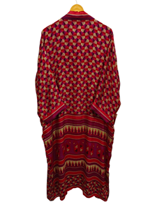 Kimono long en soie de jardin Kimono sari en soie à fleurs Kimono sari vintage Robe de plage douce Robe de fête indienne Kimono en soie fait à la main - Product Image 6