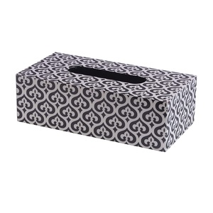 Caja de pañuelos rectangular decorativa curvada a mano con acabado antiguo, organizador de pañuelos para contenedor de servilletas a precio económico. - Product Image 2
