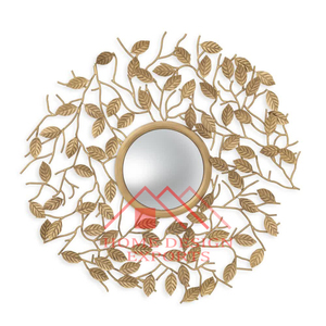 Dernier design Miroir décoratif mural encadré Branche pour chambre Dernier design Artisanat Métal Aluminium Branche d'arbre Miroir mural encadré 1 - Product Image 4