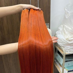 Vente de gros Extensions de cheveux humains vietnamiens à trame droite teints en couleur Cheveux raides en os - Product Image 1