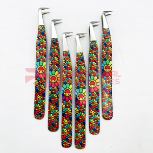 Super September, el mejor producto, punta de volumen de bota de 90 grados, pinzas de extensión de pestañas, juego de pinzas de pestañas recubiertas de papel personalizado - Product Image 4