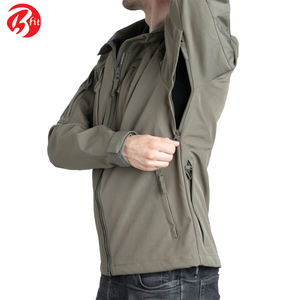 Vente en gros Fashion Wear Vêtements d'hiver Veste softshell coupe-vent unie imperméable pour hommes - Product Image 5