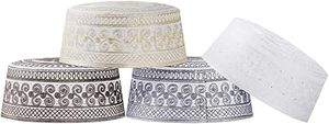 Ramadán Eid regalo gorra musulmana Namaz logotipo personalizado musulmán Kufi sombrero de oración sombrero cabeza desgaste islámico gorra sombreros Taqi omaní musulmán gorras - Product Image 2