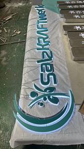 Segnaletica personalizzata per negozio all'aperto a LED per tabacco e alcol. Segnali LED acrilici in acciaio inox retroilluminati 3D. Lettere canale in metallo acrilico - Product Image 5