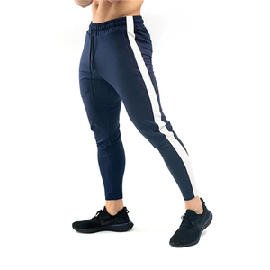 Pantalon de jogging de gym slim fit décontracté pour hommes pantalon de survêtement en molleton épais chaud à la mode avec tissu en toile légère pour l'entraînement - Product Image 2