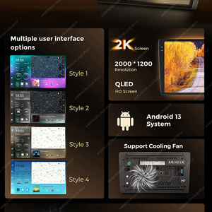 M7 PRO 안드로이드 15 2K QLED 스크린 차량용 비디오 2din 범용 오토라디오 모든 차량용 GPS 파크라 음성 제어 360 카메라 - Product Image 4
