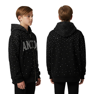 Oem Custom Knitted 100% Cotton Solid Eco-friendly Breathable Kids <b>Hoodies</b> for Baby <b>Children</b> Warm Autumn Casual Style - Product Image 4