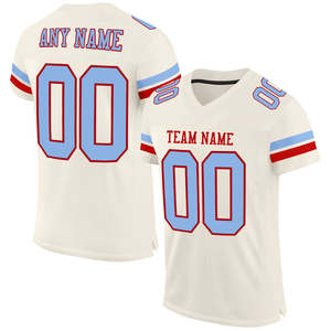 2025 Nueva temporada camisetas de fútbol americano transpirable 100% poliéster logotipo frontal diseños de patrones 3D - Product Image 3