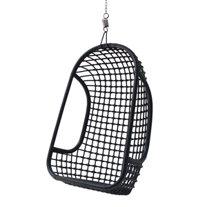 Modern Style Black Rattan <b>Egg</b> <b>Chair</b> <b>Swing</b> Hanging From Vietnam for Outdoor Living Room or Exterior Wood Material - Product Image 1