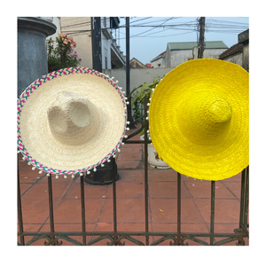 Chapeaux de paille mexicains colorés en gros avec de grands bords, parfaits pour les fêtes, les décorations et les idées de cadeaux d'Halloween - Product Image 1