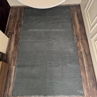 Tapis Patchwork en Cuir de Vachette Naturel Fait à la Main Tapis en Cuir Véritable Tapis Rustique Moderne pour la Décoration de Salon à la Maison 9x6 pi.