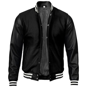 High Quality Canvas Winter Varsity <b>Jacket</b> for <b>Men</b> and Women with Stand Collar Custom Embroidery Cotton Sleeves Vintage Design - Product Image 4
