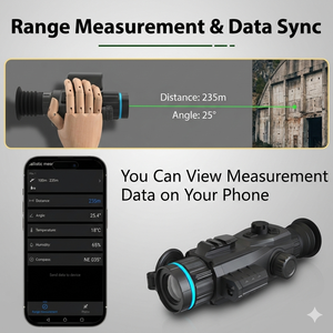 带激光测距仪的热成像瞄准镜 狩猎用红外夜视镜 256*192 数字夜视单筒望远镜 - Product Image 3