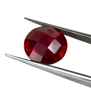 Dames de briolette rondes rubis cultivées en laboratoire couleur rouge 3mm à 25mm corindon à facettes en vrac pierres précieuses synthétiques - Product Image 3