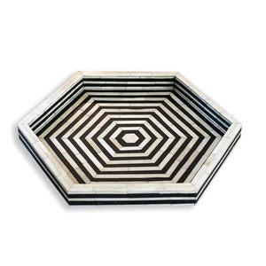 Acheter Plateau du fabricant Bone Inlay Nacre Résine Plateau Plateau de service pour Hôtel Restaurant de ARTISAN AURA - Product Image 1