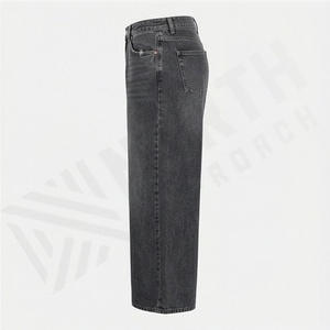 Jeans de Mezclilla para Mujer de Alta Calidad, Color Personalizado, Casuales, Transpirables, de Secado Rápido, Elegantes, Rectos, con Estampado de Leopardo - Product Image 3