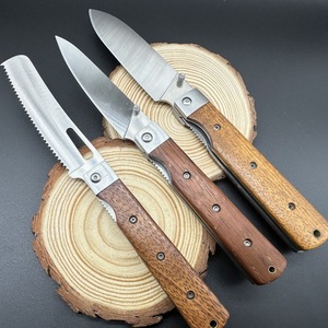 ZT4R Cadeau Idéal Cuisine <span class=keywords><strong>De</strong></span> Poche <span class=keywords><strong>Couteau</strong></span> À Pain Pliant Steak Tomate <span class=keywords><strong>Couteau</strong></span> À Éplucher Merbau Manche En Bois 440C Couteaux <span class=keywords><strong>De</strong></span> Cuisine Portable - Product Image 1