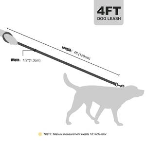 Cuir PU Solide Moderne Chien Laisse 4ft 120cm Doux Durable Poignée Réfléchissante Réglable Écologique Personnalisé Lumières pour - Product Image 6