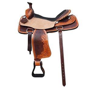 100% in vera pelle sella occidentale di legno o fibra di vetro albero leggero per l'equitazione sicura disponibile all'ingrosso - Product Image 1