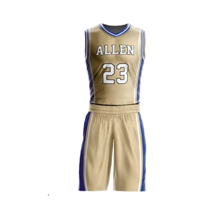 Ensemble d'uniformes de basket-ball personnalisé rayé couleur bloquant séchage rapide respirant uniforme d'entraînement basket-ball pour hommes maillot - Product Image 6