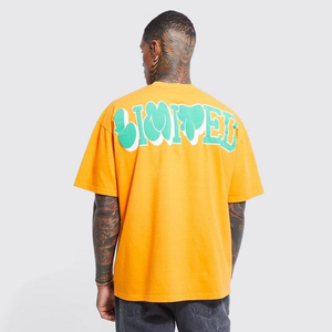 Camisetas Deportivas para Hombre al por Mayor, Color Amarillo, de Poliéster/Algodón, Estilo Informal, de Secado Rápido, Transpirables, con Estampado - Product Image 2