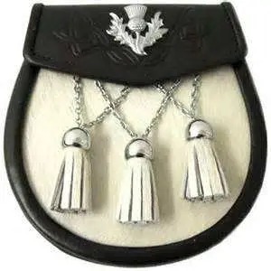 Sporran Tradicional de Tartán con Bordado Elegante y Borlas Clásicas, Perfecto para Vestimenta Formal, Cinturones de Sporran de Tartán - Product Image 5