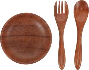 ชามไม้พิมพ์ลาย ขัดเงา เป็นมิตรกับสิ่งแวดล้อม ทนความชื้น ทำความสะอาดง่าย ปลอดสารพิษ - Product Image 3